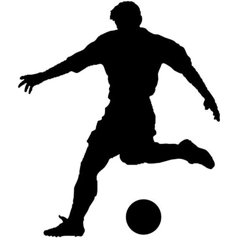 Outside Curve Soccer Stencil